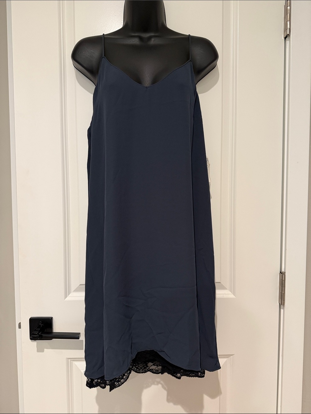 Zara Peekaboo Lace Detail Slip Dress